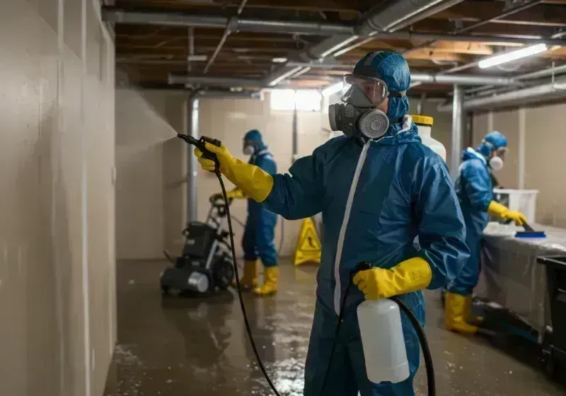 Basement Sanitization and Antimicrobial Treatment process in Kearney, MO