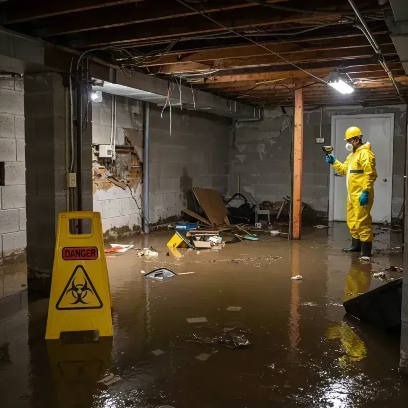 Flooded Basement Electrical Hazard in Kearney, MO Property